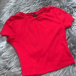red crop top